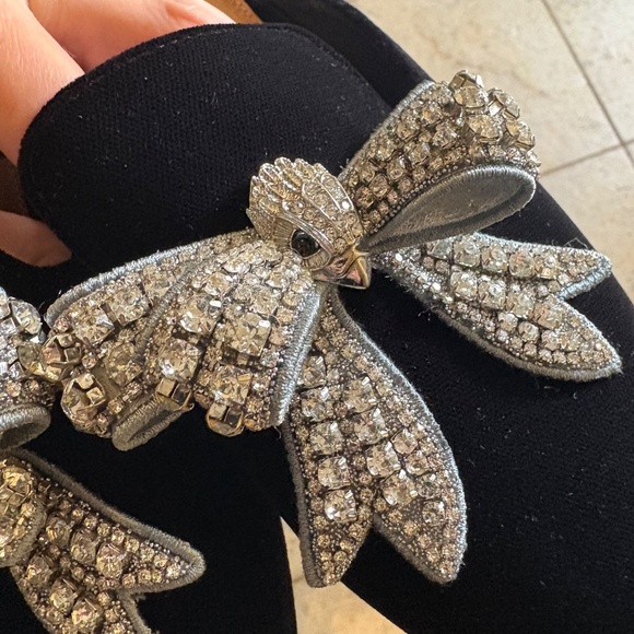 Kurt Geiger crystal bow black mules Size 40.5 - Picture 4 of 7